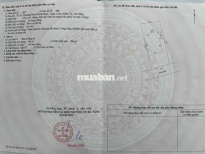 BÁN NHÀ KIỆT 33 ĐƯỜNG NAM CAO, TP ĐÀ NẴNG