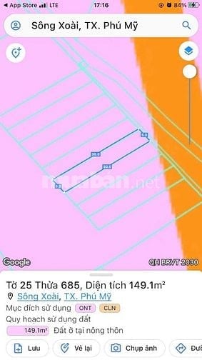 Bán lô đất giá rẻ 1,1 tỷ, 5x30 =150m2, 100m2 thổ cư, sổ hồng riêng