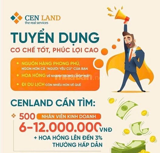 🔥 TUYỂN DỤNG SALE BĐS XUẤT SẮC – SIÊU CHỐT, SIÊU THU NHẬP 🔥