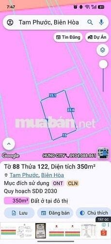 🔥🔥🔥 CẦN BÁN NHANH ĐẤT PHƯỜNG TAM PHƯỚC, TỈNH ĐỒNG NAI, DT 15X23m