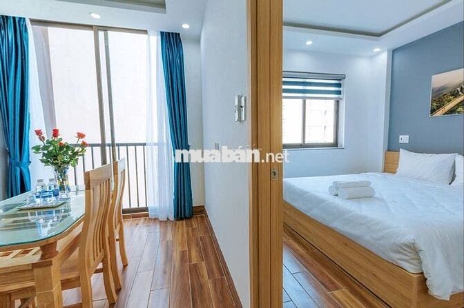 CHO THUÊ CĂN HỘ 1 PHÒNG NGỦ CÓ BAN CÔNG FULL NỘI THẤT KHU AN THƯỢNG