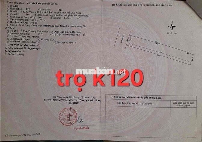 bán cặp đất 120 Nguyễn Lương Bằng có sẵn 2 dãy trọ