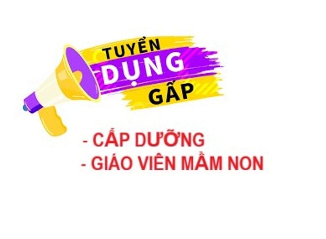 Trường Mầm non Quốc Tế Thiên Thần Nhỏ cần tuyển: Cấp dưỡng; Giáo viên