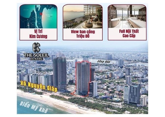 Bán căn hộ The Soleil Đà Nẵng view Biển Mỹ Khê,Full nội thất, CK 15,5%