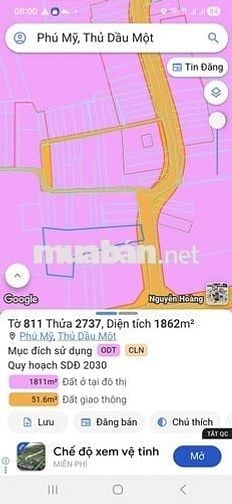 12x100 nở hậu 10tr/m mặt tiền dx13 Phường Phú Mỹ ( Phường Bình Dương)