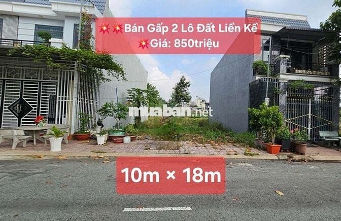 💥BÁN GẤP 2 LÔ ĐẤT CẶP QUỐC LỘ13 BÌNH DƯƠNG. Dt: 10×18. 850Triệu/1 lô