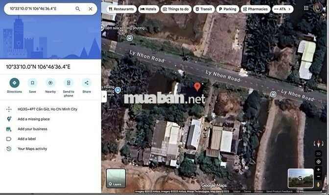 Bán đất trồng lúa nước đi ra đường Rừng Sác (290m2)