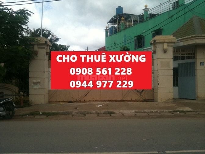 Nhà xưởng cho thuê xâ bà điểm huyện hoc môn dt: 2200m giá 120tr