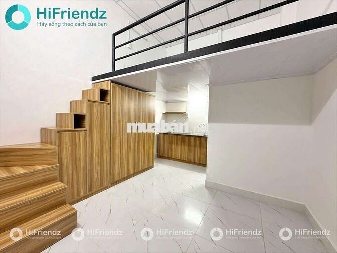 Trống sẵn duplex gác cao full nội thất cửa sổ trời Gần chợ Tân Hương