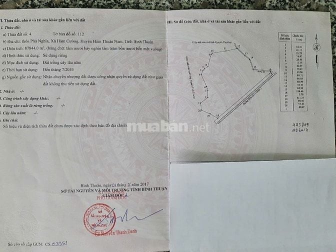 Đất 8ha8 gần biển Nova Phan Thiết, đường lớn, qui hoạch TMDV, giá rẻ, 