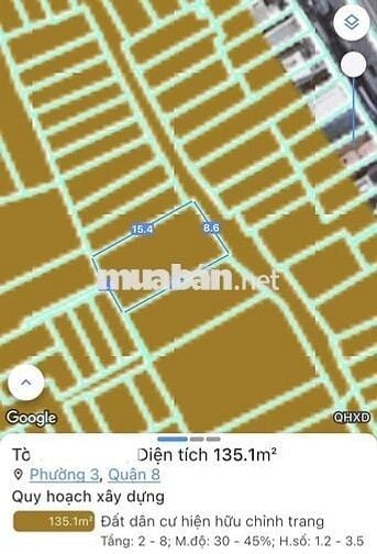Tiện Xây CHDV, Cách Phạm Thế Hiển 30m, 135m2, Ngan 8,5m. Nhỉnh 12 Tỷ