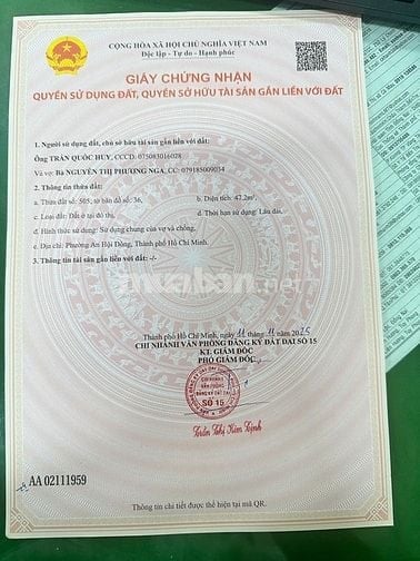 Bán Lô Đất Hẻm Xe Hơi 120/4/3 Đường Số 4, Phường 16, Quận Gò Vấp (cũ)