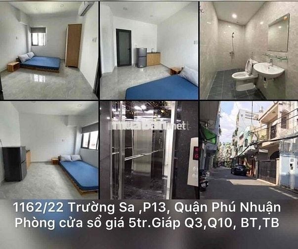 Phòng HXH có thang máy ngay bờ kè Trường Sa Phú Nhuận giáp Q3, Q. Tân