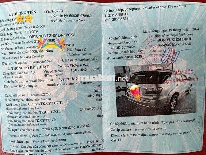 Toyota Fortuner 2009 2.7V 4x4 AT - 290000 km