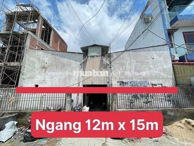 ĐẤT NHÀ XƯỞNG NGANG ĐẸP 12M GẦN CHỢ ĐẦU MỐI HÓC MÔN ĐƯỜNG XE TẢI CHÁNH