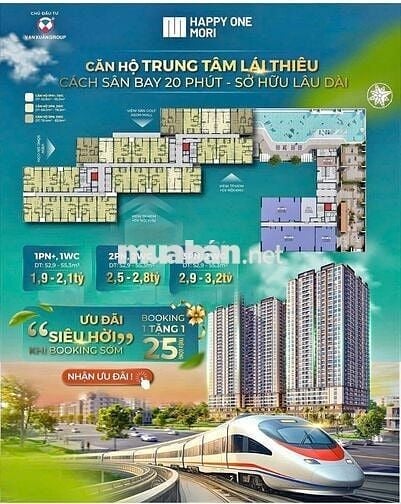 Sở hữu căn hộ - liền kề AEON Mall, Metro số 3 và trục QL13 mở rộng.