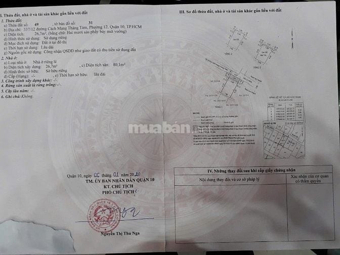 Chính chủ bán nhà 357/12 Cách mạng tháng 8, Q10, Giá 6 tỷ 