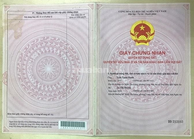 Bán đất tại Nghĩa Đàn Nghệ An thông qua đấu giá là TSBĐ tại MSB lần 3