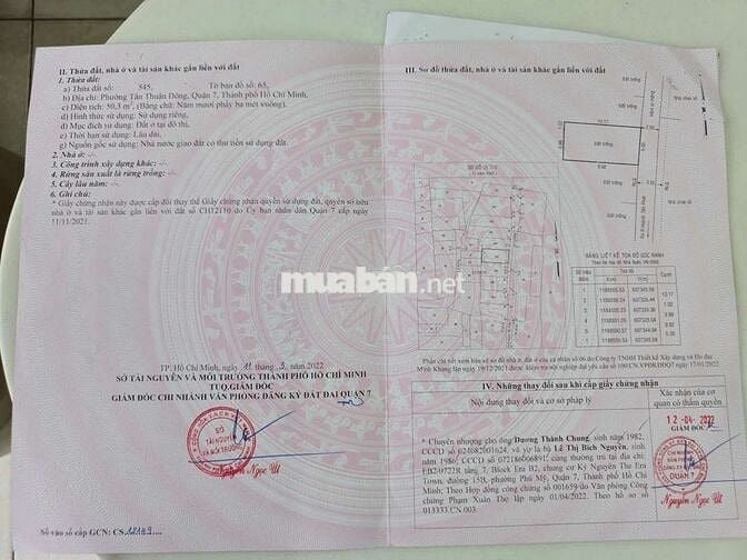 Bán đất . Đường vỏ thị nhờ .q7 .