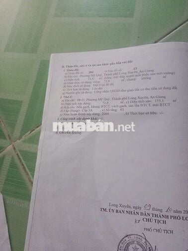 Bán nhà 3 tầng ngay Chợ Mỹ Quý - trung tâm TP.Long Xuyên, An Giang