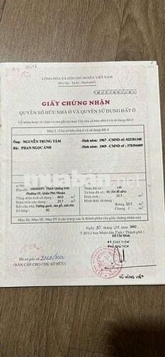 Giá : 3Tỷ950 - Bán nhà hẻm ba gác đường Thích Quảng Đức ,Q.Phú Nhuận