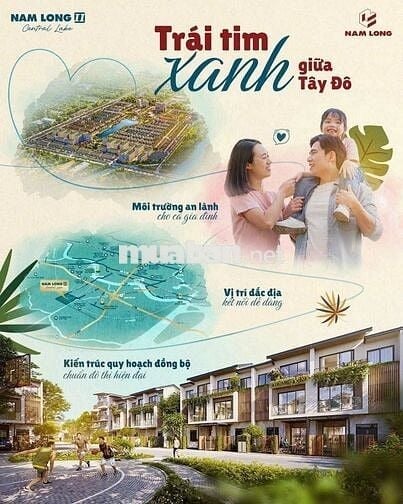 Nền thổ cư view công viên khu Nam Long 2, Cái Răng,Cần Thơ