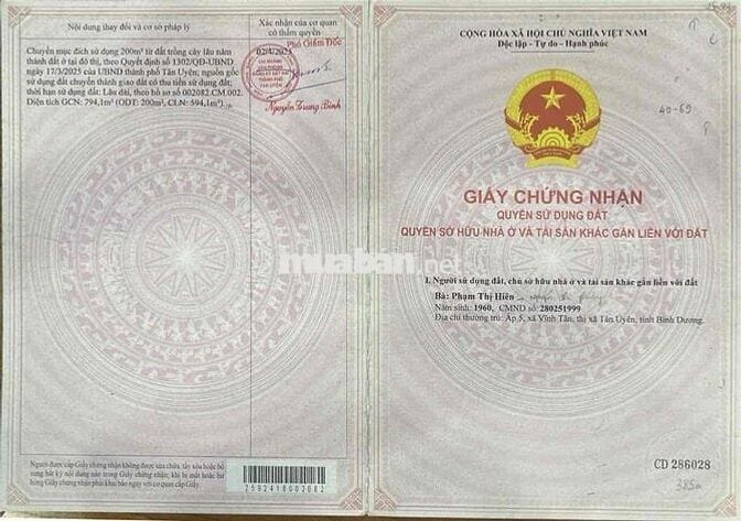Đất Ngang 20 mét  Gần KCN Phú Chánh và DT 742