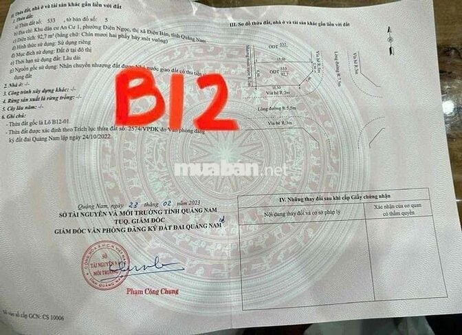 Bán 2 lô góc khu an cư 1 Điện ngọc đã có giấy phép xây dựng