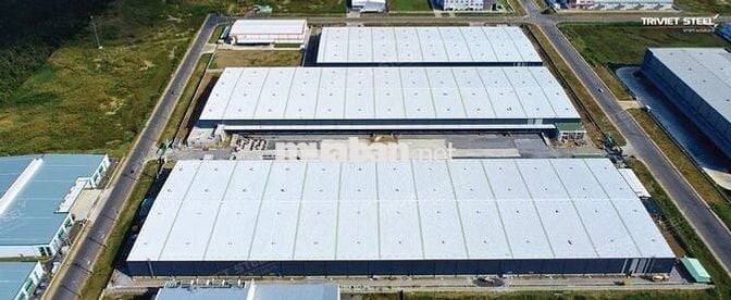 Cho thuê kho xưởng mới 100% khu công nghiêp long hậu =  giá 4usd/m2