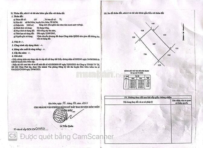 GẦN 1,1 Ha  MẶT TIỀN BÀ ĐIỂM 4 , xã BÀ ĐIỂM