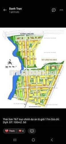 Đất nền Long Hậu. T&T Thái Sơn Long An. pháp lý sổ hồng miinh bạch