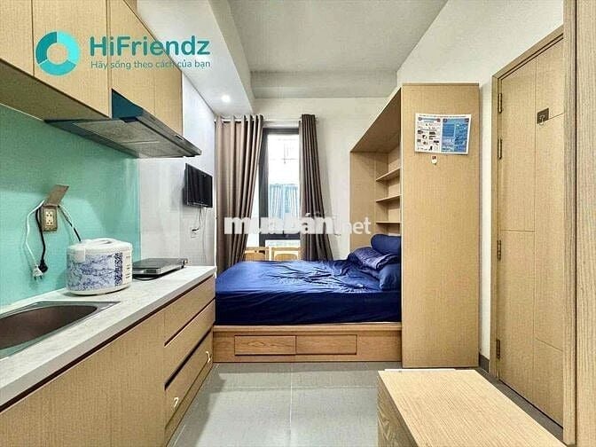 chung cu mini Studio siêu mới sạch sẽ có bảo vệ ngay cầu ng van cừ