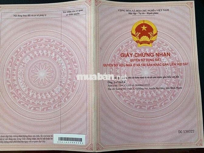 Bán đất ở 2741,6 m2 xã Đồng Nai, huyện Bù Đăng (cũ), giá 2,1 tỷ đồng,