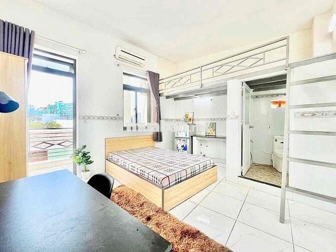 CHO THUÊ PHÒNG TRỌ DUPLEX BAN CÔNG LỚN ĐẦY ĐỦ NỘI THẤT GẦN SÂN BAY