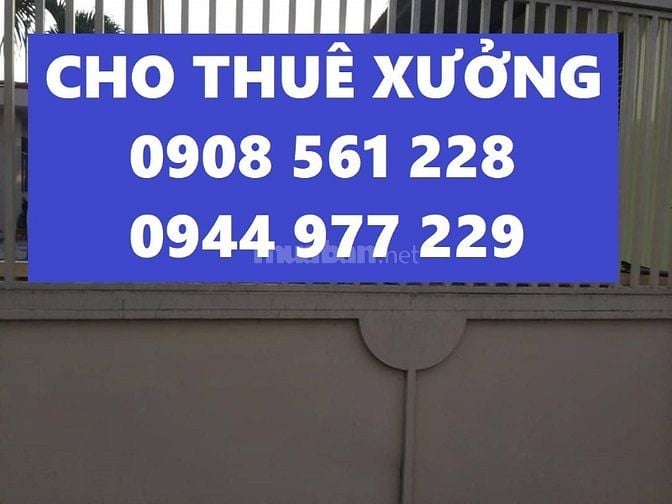 Nhà xưởng cho thuê phường hiệp thành quận 12 dt: 1200m giá 65 triêu/th