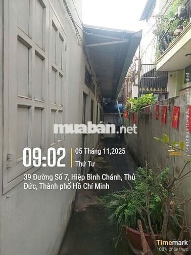 Bán nhà riêng trong ngõ đường số 7 Quốc lộ 13 Hiệp Bình Chánh Thủ Đức