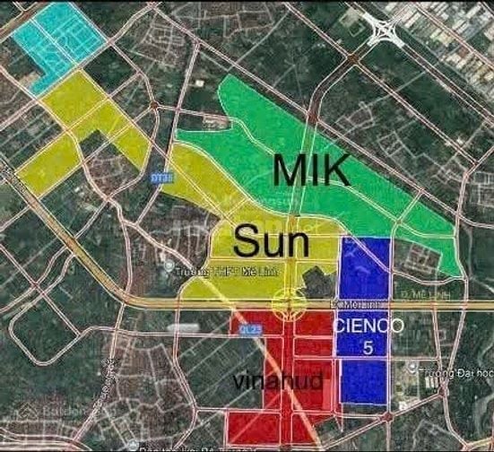  Bán 3 ô biệt thự đẹp nhất khu A Và B dự án Cienoco5 Mê Linh