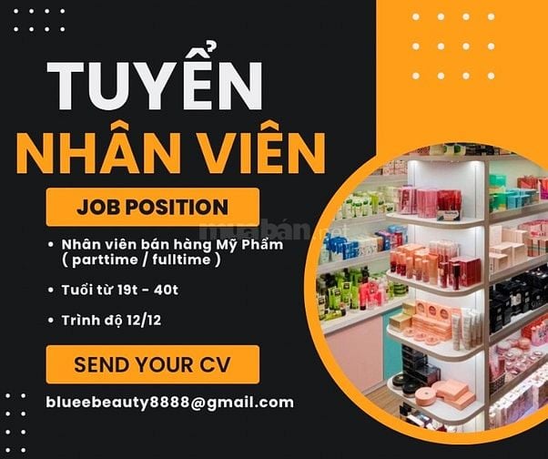 Cần tuyển công việc parttime/fulltime 