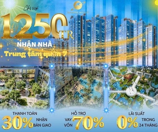 Căn hộ Q7 view sông,  Sunshine Sky City cao cấp Q7 liền kề Phú Mỹ Hưng
