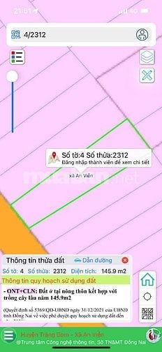 CẦN BÁN NHANH ĐẤT KHU CÔNG NGHIỆP GIANG ĐIỀN