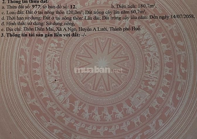 🏡 BÁN NHÀ MẶT TIỀN ĐƯỜNG HỒ CHÍ MINH – A LƯỚI, TP HUẾ