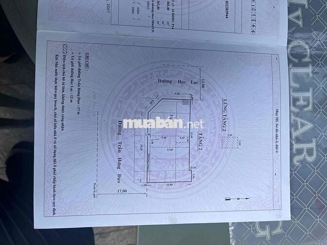 Bán chung cư , 612 Trần Hưng Đạo B 64 m2 ,  lầu 1 , giá 2,5 tỷ