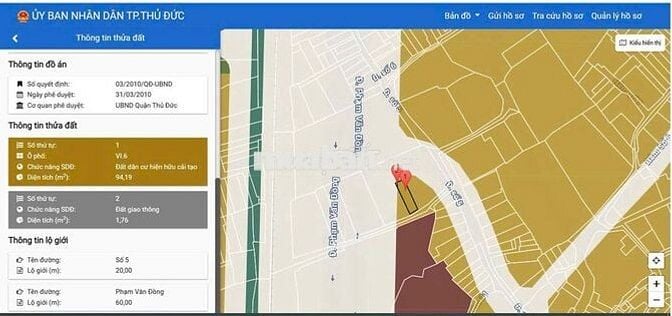 BÁN ĐẤT ĐƯỜNG PHẠM VĂN ĐỒNG – LINH TÂY – 95.9M² – GIÁ 7.5 TỶ (TL)