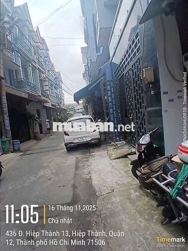 Nhà cần bán gấp hiệp thành 13 quận 12 DT 4x13 kết cầu 3 lầu 4pn4wc