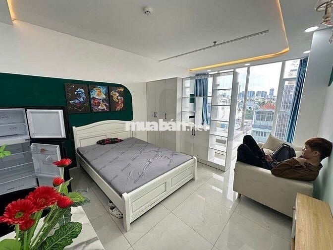 Cho Thuê 1PN Tách Bếp Cao Cấp  Đường Chu Văn An Gần Bến Xe Miền Đông