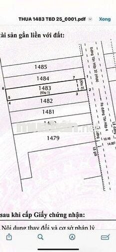 3 lô đất liền kề 5 x 36 (176m2)  Mặt tiền đường Tân Hiệp 32