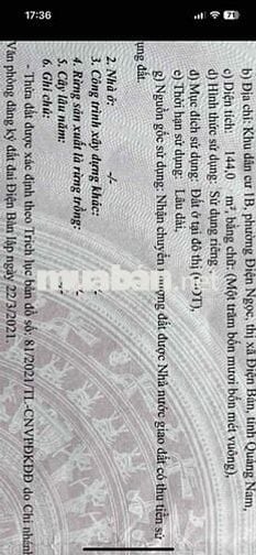 Chính chủ cần bán lô đất gần FPT Đà Nẵng