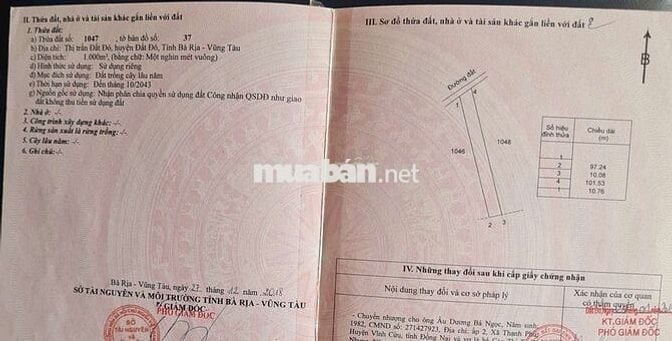 ĐẤT NỀN THỔ CỬ TRUNG TÂM THỊ TRẤN ĐẤT ĐỎ