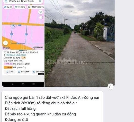 Host Cần Ra Đi Siêu Phẩm 1000m2 Tại Phước An , Nhơn Trạch