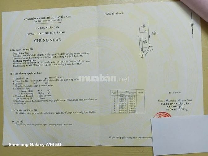 Nhà trung tâm quân 2 TP thủ Đức 7 ty 500